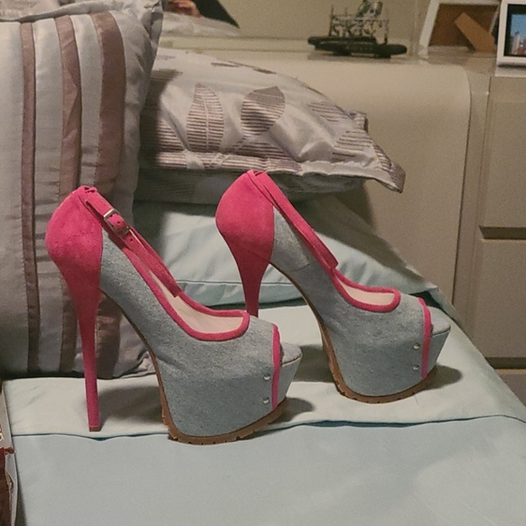 1969 vero cuoio denim suede pumps - Picture 2 of 6